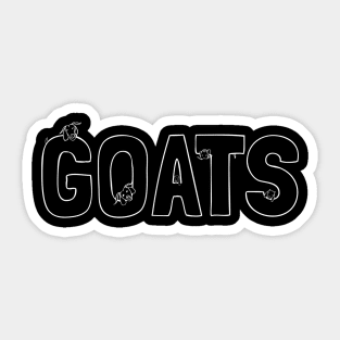 Goat art cute goats hand-drawn friendly goats Sticker